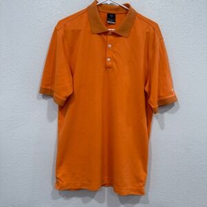Nike Golf Dri-FIT Polo‎ Shirt Mens Medium Orange Short Sleeve Golfing